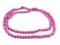 The Bead Chest Natural 6mm Wooden Beads in Magenta for Jewelry Making – Round Loose Wood Spacer Beads I Approximately 75 Beads